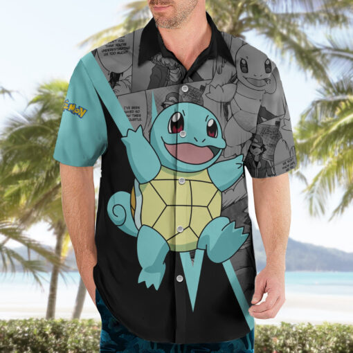 Chemise hawaïenne Squirtle Pokémon Mix Manga – Image 3