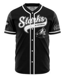 Maillot de baseball Stark de Winterfell Noir Game of Thrones