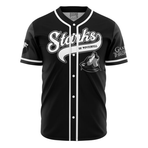 Maillot de baseball Stark de Winterfell Noir Game of Thrones