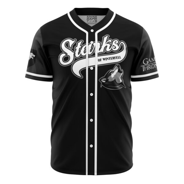 Maillot de baseball Stark de Winterfell Noir Game of Thrones