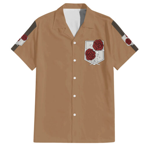Chemise hawaïenne Garde Stationnaire L’Attaque des Titans Anime