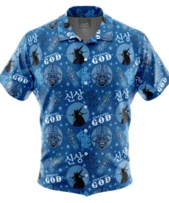 Chemise hawaïenne Statue de Dieu Solo Leveling