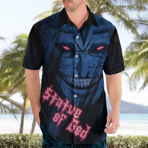 Chemise hawaïenne Statue de Dieu Solo Leveling Anime – Image 3