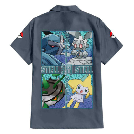 Chemise hawaïenne Type Acier Pokémon Anime – Image 2