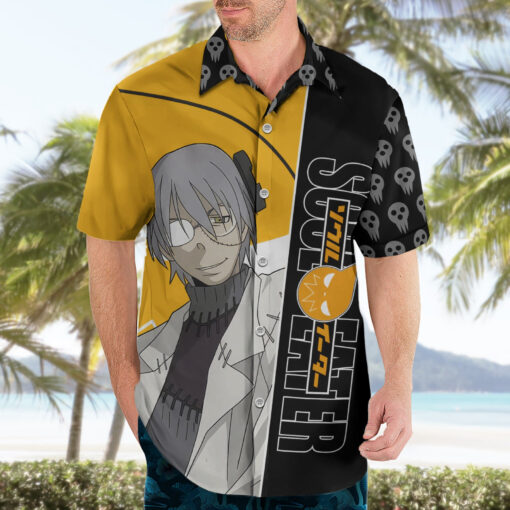 Chemise hawaïenne Stein Franken Soul Eater Anime Art Mix Motif Crâne – Image 3