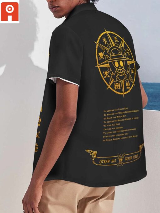 Chemise hawaïenne Grande Flotte Chapeaux de paille – Image 2