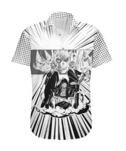 Chemise hawaïenne Trio Monstre Chapeaux de paille Arc Wano TS07