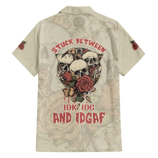 Chemise hawaïenne Entre Idk Idc Et Idgaf Crâne – Image 2