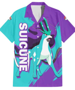 Chemise hawaïenne Suicune Pokémon Anime