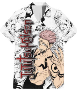 Chemise hawaïenne Sukuna Jujutsu Kaisen Motif Anime Mix Manga