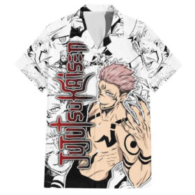Chemise hawaïenne Sukuna Jujutsu Kaisen Motif Anime Mix Manga