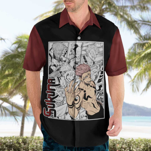 Chemise hawaïenne Sukuna One Piece Anime Mix Manga – Image 3