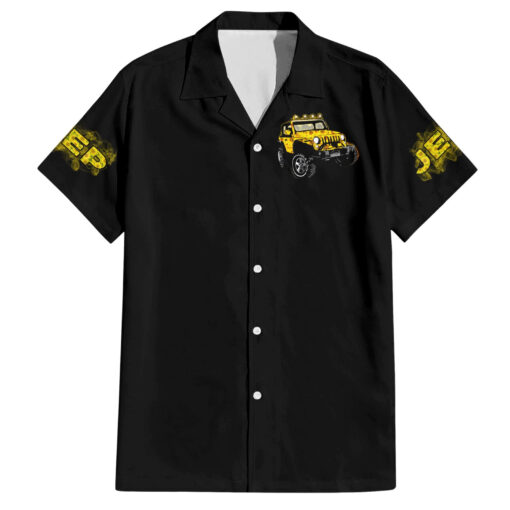 Chemise hawaïenne Jeep Tournesol Drapeau Américain Jeep Tournesol – Image 2