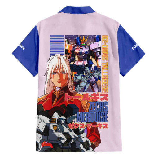 Chemise hawaïenne Tallgeese x Zechs Merquise Gundam Wing Anime – Image 2