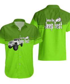 Chemise hawaïenne Tamba Bay Jeep Fest Grunge Vert