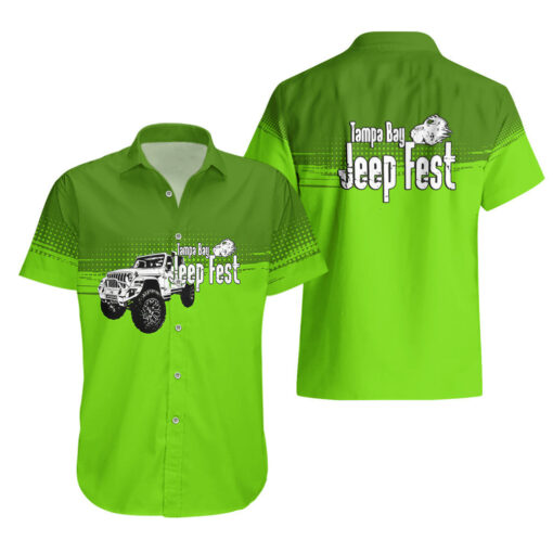 Chemise hawaïenne Tamba Bay Jeep Fest Grunge Vert