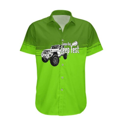 Chemise hawaïenne Tamba Bay Jeep Fest Grunge Vert – Image 2