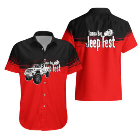 Chemise hawaïenne Tamba Bay Jeep Fest Grunge Rouge
