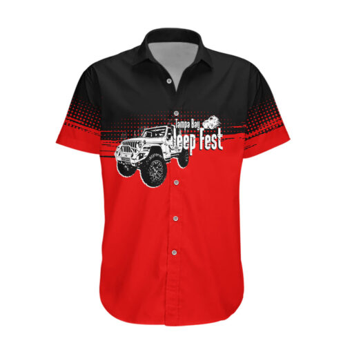Chemise hawaïenne Tamba Bay Jeep Fest Grunge Rouge – Image 2