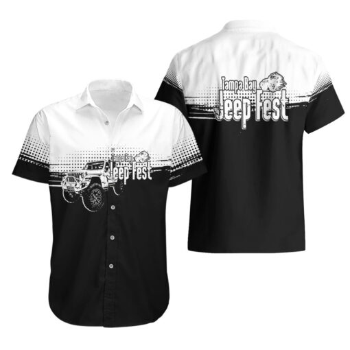 Chemise hawaïenne Tamba Bay Jeep Fest Grunge Blanc