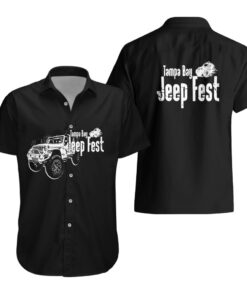 Chemise hawaïenne Tamba Bay Jeep Fest Noir Simple