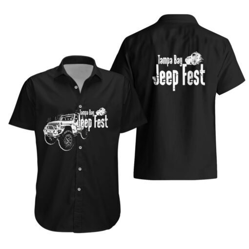 Chemise hawaïenne Tamba Bay Jeep Fest Noir Simple