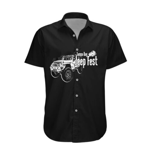 Chemise hawaïenne Tamba Bay Jeep Fest Noir Simple – Image 2
