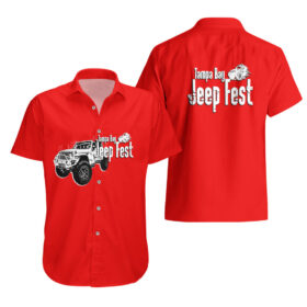 Chemise hawaïenne Tamba Bay Jeep Fest Rouge Simple