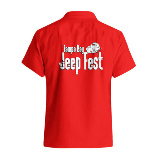 Chemise hawaïenne Tamba Bay Jeep Fest Rouge Simple – Image 3