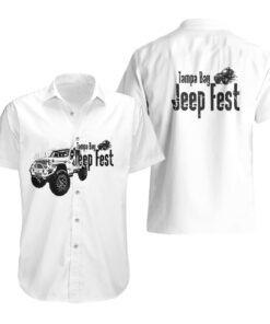 Chemise hawaïenne Tamba Bay Jeep Fest Blanc Simple