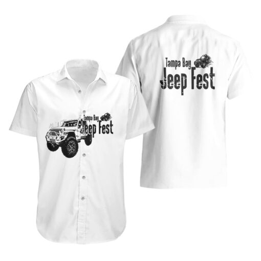 Chemise hawaïenne Tamba Bay Jeep Fest Blanc Simple