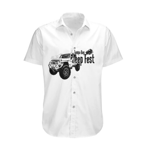 Chemise hawaïenne Tamba Bay Jeep Fest Blanc Simple – Image 2