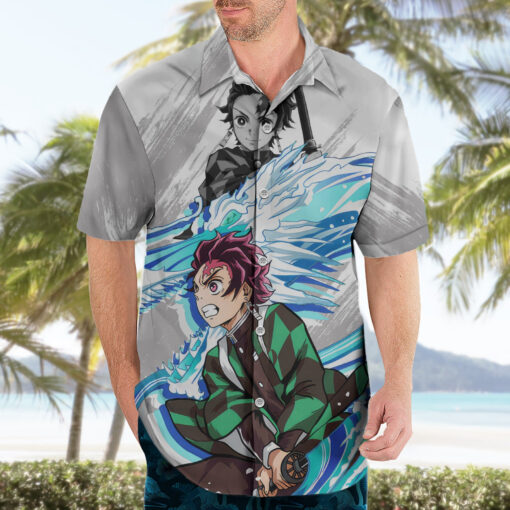 Chemise hawaïenne Tanjiro Demon Slayer – Image 3