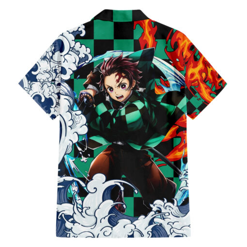 Chemise hawaïenne Tanjiro Demon Slayer Motif Japon Anime Mix – Image 2
