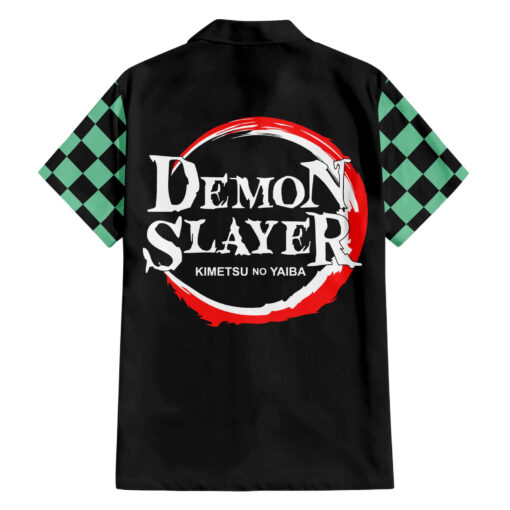 Chemise hawaïenne Tanjiro Sumiko Demon Slayer Visage Drôle – Image 2