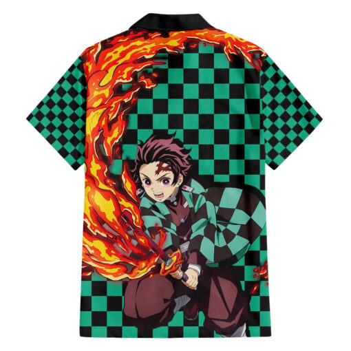 Chemise hawaïenne Tanjiro Respiration du Soleil Demon Slayer Anime – Image 2