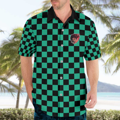 Chemise hawaïenne Tanjiro Respiration du Soleil Demon Slayer Anime – Image 3