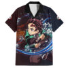 Chemise hawaïenne Tanjiro Respiration de l'Eau et du Soleil Demon Slayer Anime