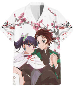 Chemise hawaïenne Tanjiro et Kanao Demon Slayer Anime