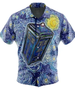 Chemise hawaïenne Tardis Nuit étoilée Doctor Who