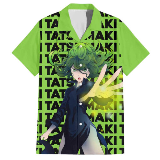 Chemise hawaïenne Tatsumaki One Punch Man Motif Texte Anime