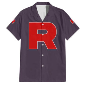 Chemise hawaïenne Team Rocket Poke Anime Japon