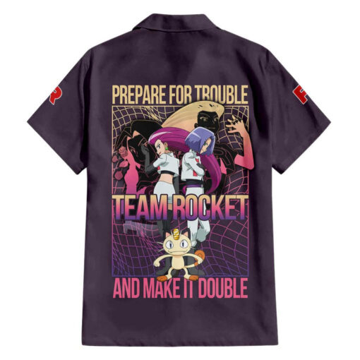 Chemise hawaïenne Team Rocket Poke Anime Japon – Image 2