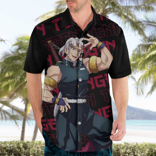 Chemise hawaïenne Tengen Uzui Demon Slayer Anime – Image 3