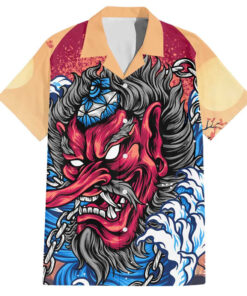 Chemise hawaïenne Tengu Art Japon