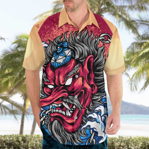 Chemise hawaïenne Tengu Art Japon – Image 3
