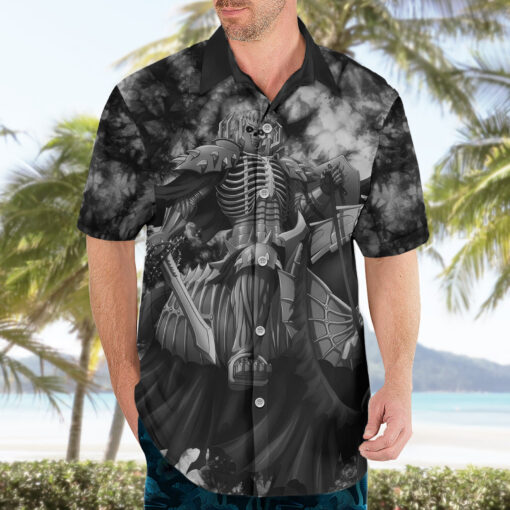 Chemise hawaïenne Chevalier Tête de Mort Berserk Grunge Anime – Image 3