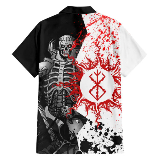 Chemise hawaïenne Chevalier Tête de Mort Berserk Anime Japon – Image 2