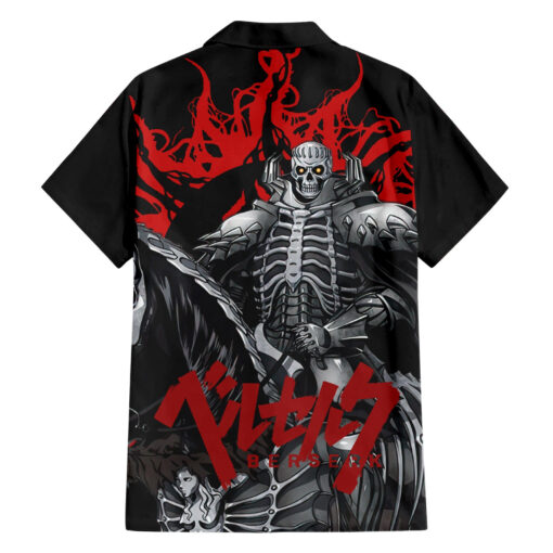 Chemise hawaïenne Chevalier Tête de Mort Berserk Sang Noir – Image 2