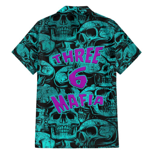 Chemise hawaïenne Trois 6 Mafia Tête de Mort – Image 2